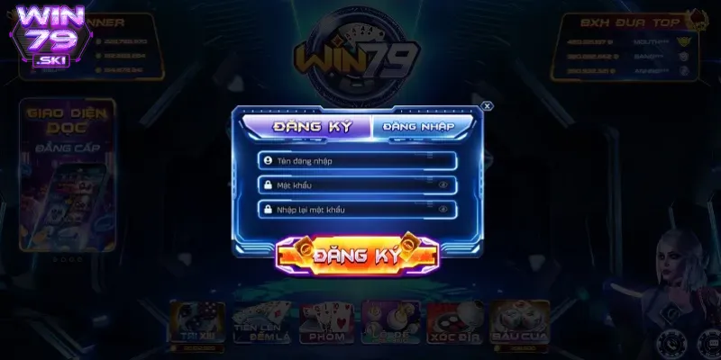 dang ky win79 3 Điền đầy đủ các mục để đăng ký Win79